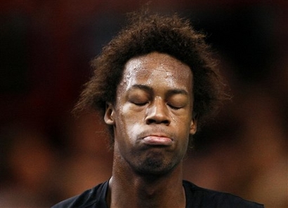 gael monfils hair. But today was all about Nole,